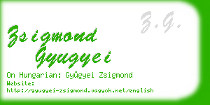 zsigmond gyugyei business card