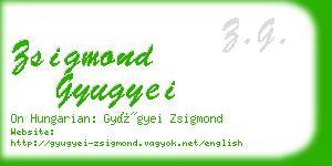 zsigmond gyugyei business card